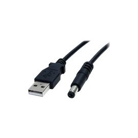 2m USB to Type M Barrel Cable - USB to 5.5mm 5V DV Cable