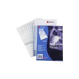 Rexel Superfine Polypropylene Multi Pocket Clear Pack of 100 RSPA4 11040