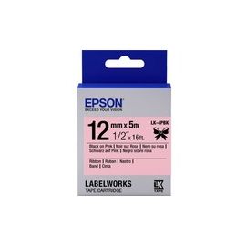 CARTRIDGE SATIN RIBBON LK-4PBK BLACK/PINK 12MM (5M)