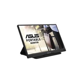 Stay productive with ASUS ZenScreen MB166C, a 15.6-inch portable USB-powered monitor with a single USB-C cable for power and video signal transmission. The slim and thin profile is great for on-the-go and the embedded tripod socket on the rear and foldabl