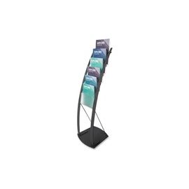 Floor Stand, 6 Compartments, 13"x16-1/2"x49" , Black