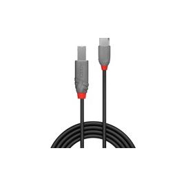 Midwich part: LINDY36942 Manu part: 36942 2m USB 2.0 Type C to B Cable Anthra Line
