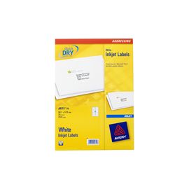 Avery QuickDRY Inkjet Label 99.1x57mm 10 per Sheet Pack of 25 J8173-25