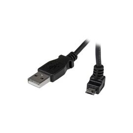 1m Micro USB Cable - A to Up Angle Micro B