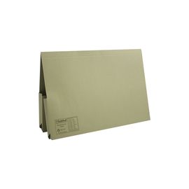 Guildhall Double Pocket Legal Wallet Foolscap Green