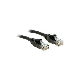 LINDY Cat.6 U/UTP Kabel, schwarz, 1m