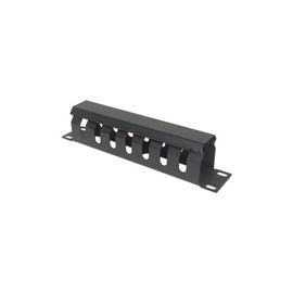10IN CABLE MANAGEMENT PANEL 1U COVERED BLACK