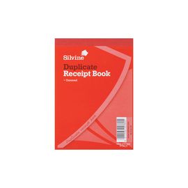 Silvine Duplicate Receipt Book 4x5.25 inches Gummed 230