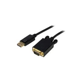 15 ft DisplayPort™ to VGA Adapter Converter Cable - DP to VGA 1920x1200 - Black