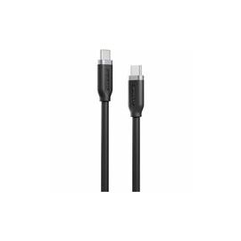 ELEMENTS SILICONE 5A/240W USB2 USB-C TO C MALE CABLE BLACK 2M