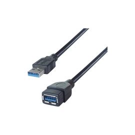 2M USB 3 SUPER SPD EXTENSION CABLE A MALE TO A FEMALE BLACK