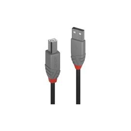 LINDY 0,5m USB 2.0 Typ A an B Kabel Anthra Line
