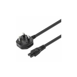 POWER CABLE/CORD UK 3PIN/C5 FEM-CLOVERLEAF/TRIANGLE 1.8M BLK