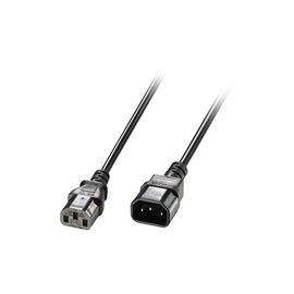 LINDY 2m IEC-Netzverlaengerungskabel C14 an C13
