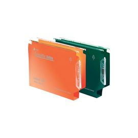 Rexel Crystalfile Extra Lateral File Polypropylene Square-base 30mm W330mm Green Ref 300122 [Pack 25]