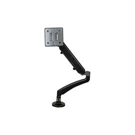 Slim articulating monitor arm with cable management, grommet or desk mount
