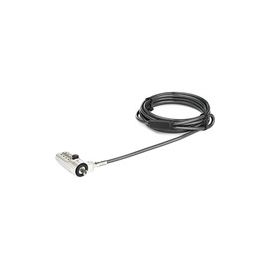 Laptop Cable Lock - 4-Digit Resettable Combination Lock - For Wedge Security Slot - 6.5' (2 m) Steel Cable (LTLOCKNBL)