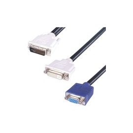 DVI-I (24+5) TO DVI-D F/VGA HD15 F
