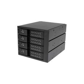 4 Bay Aluminum Trayless Hot Swap Mobile Rack Backplane for 3.5in SAS II/SATA III - 6 Gbps HDD
