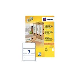 Avery Filing Label Recycled 7 Per Sheet 192x38mm Ref LR4760-100 [700 Labels]