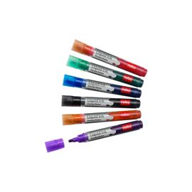 Nobo Liquid Ink Dry Wipe Marker Assorted Pack of 6 1901077