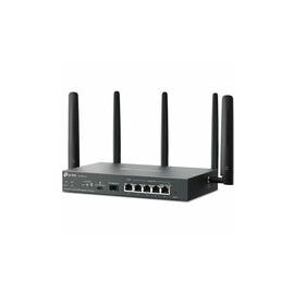 TP-Link Omada ER706W-4G V1 - Wireless router - WWAN - 5-port switch - 1GbE - WAN ports: 6 - Wi-Fi 6 - Dual Band - 4G - wall-mountable