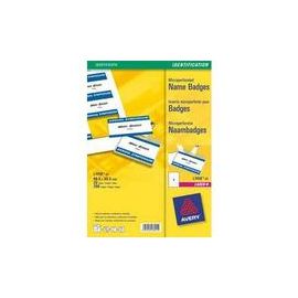 AVERY Pochette de 200 étiquettes pour badges Ã  clip plastique format 5.5 x 8.6 cm
