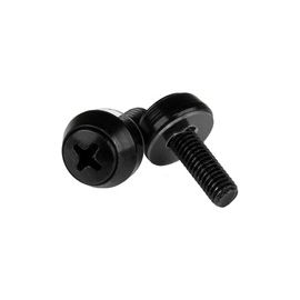 M5 x 12mm - Screws - 50 Pack, Black - M5 Mounting Screws for Server Rack & Cabinet