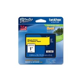 Lettering Tape, 1" Size, Black/Yellow