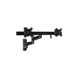 Wall Mount Dual Monitor Arm - Articulating - Dual Monitor Wall Mount - For Two 15" to 24" Monitors - VESA Mount - Steel