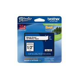 Laminated Tape Cartridge, For TZ Models, 8/17" , Black/White