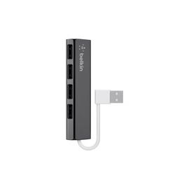 HUB 4PORT USB 2.0 TRAVEL SLIM STYLE/ BLACK