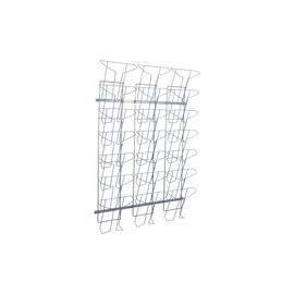 Literature Display Wall Mounted 21Xa4 Compartments Grey Alba
