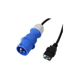 Lindy 3m IEC C19 Power Lead. 16A Commando Plug. Black
