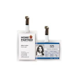 3L Identity Tags Self-adhesive Polyproylene Pre-punched with Clips W104xH74mm [Pack 10]