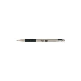 Zebra F-301 Delux Retractable Ball Pen Stainless Steel Medium Black Ref 21971