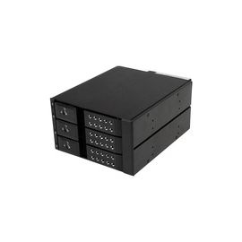 3 Bay Aluminum Trayless Hot Swap Mobile Rack Backplane for 3.5in SAS II/SATA III - 6 Gbps HDD