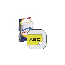 RIBBON CASSETTE D1, 12X7MM NOIR/JAUNE